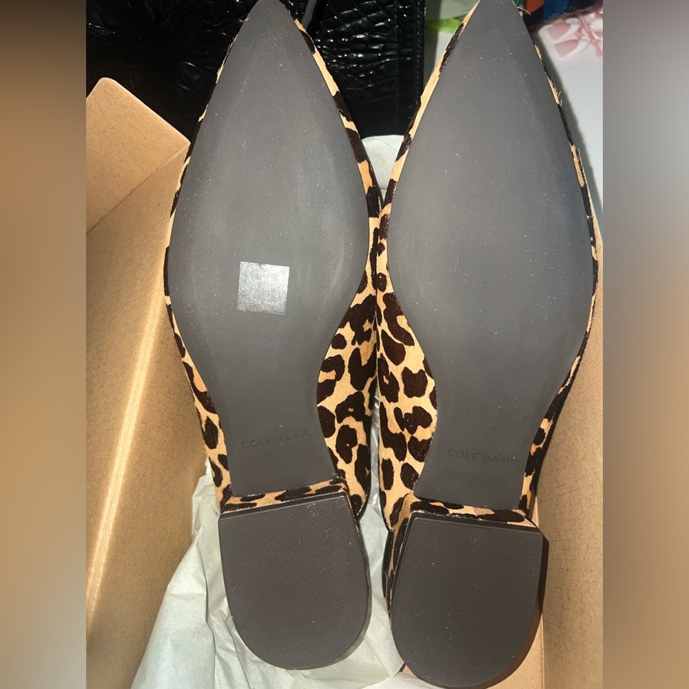 Cole Haan Animal Print Loafers mule sz 8.5 - Picture 6 of 6